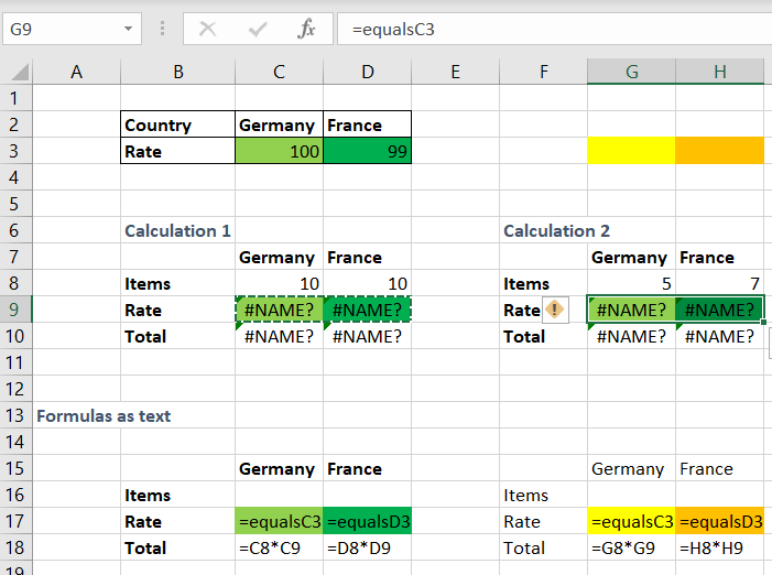 Copy formulas