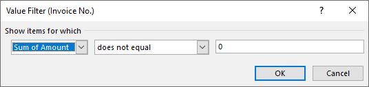 Data comparison layout