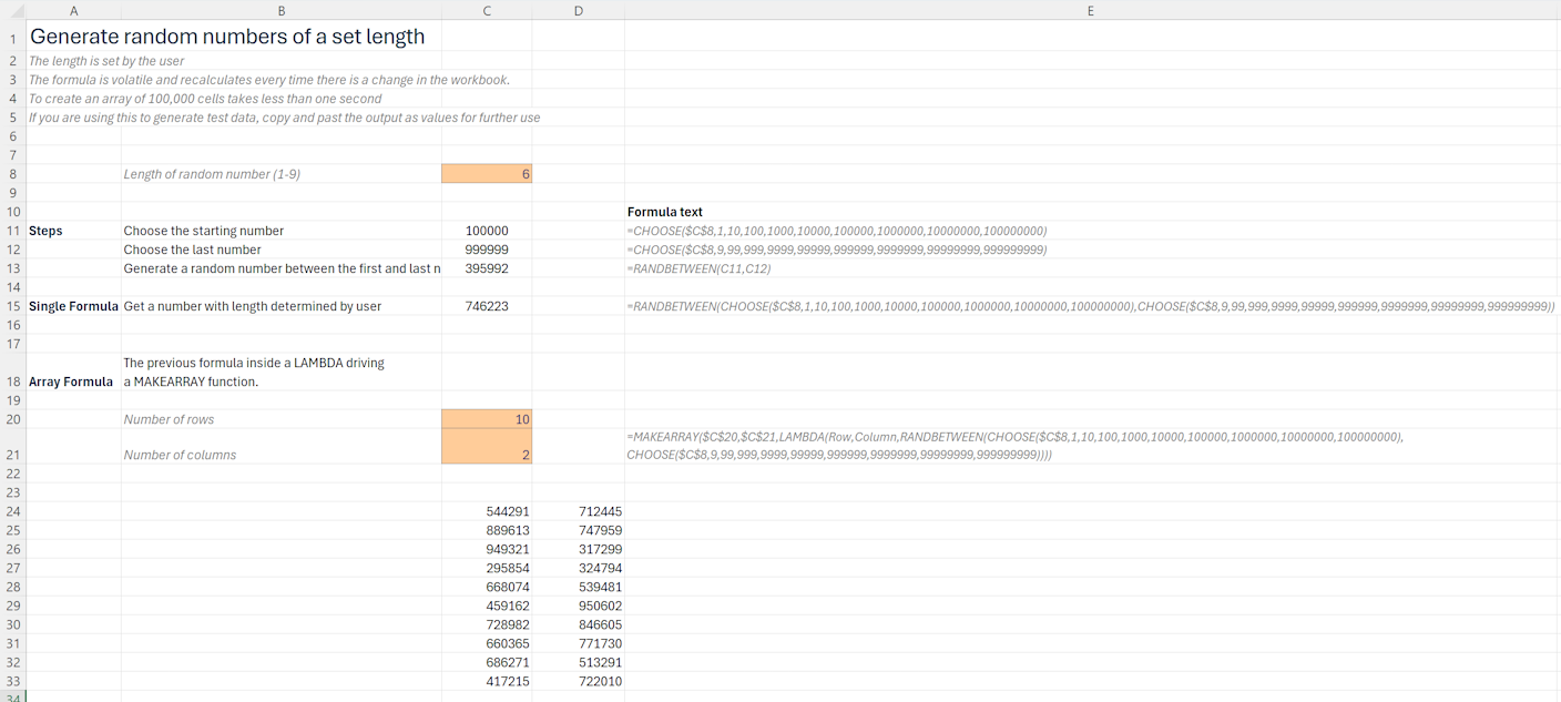 Generate random data