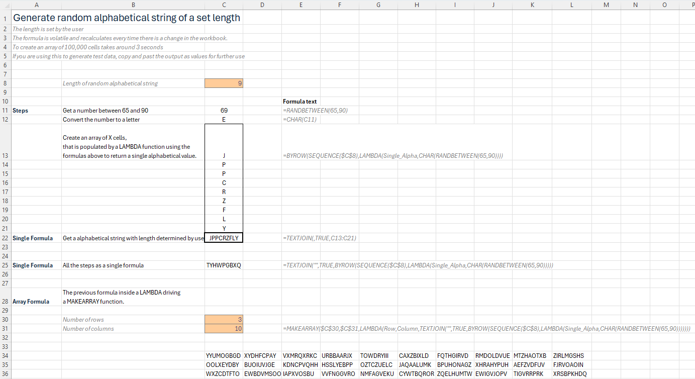 Generate random data