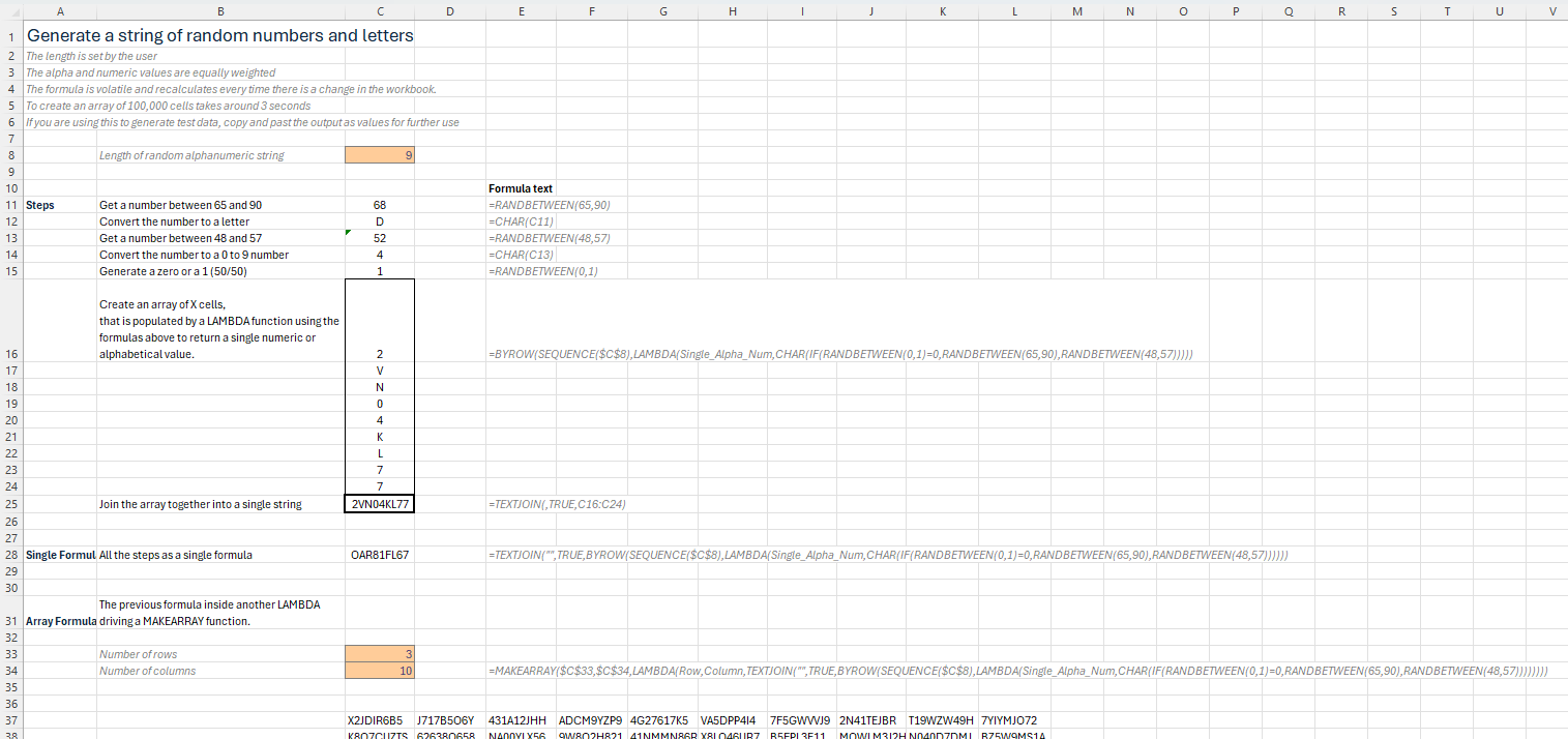 Generate random data