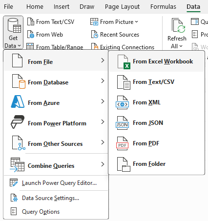 Get data from a single cell to fill a column