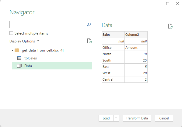 Get data from a single cell to fill a column