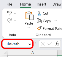 Where to set a named range