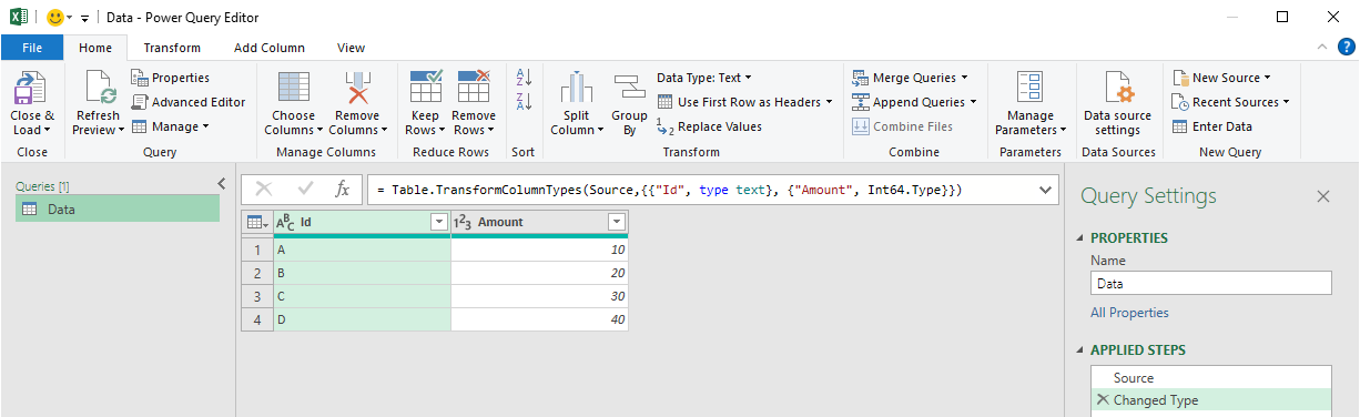 Manually add data to a table