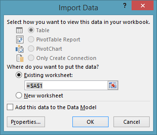 Screenshot of the Import Data screen&quot;