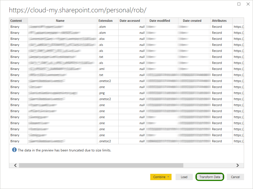 Setup PowerBI to refresh from a OneDrive folder