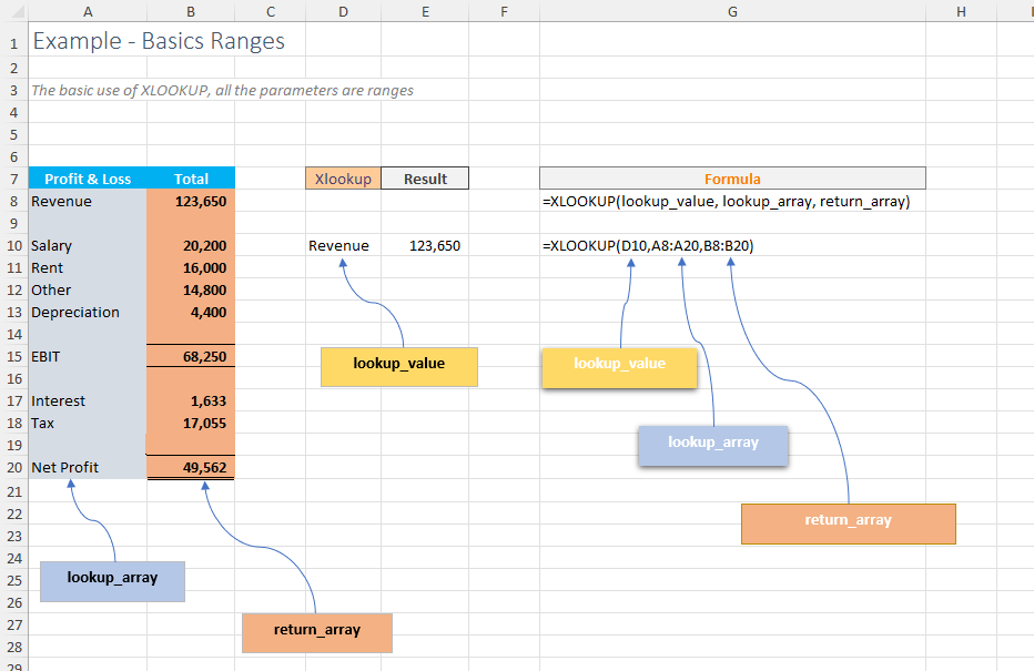 XLOOKUP example